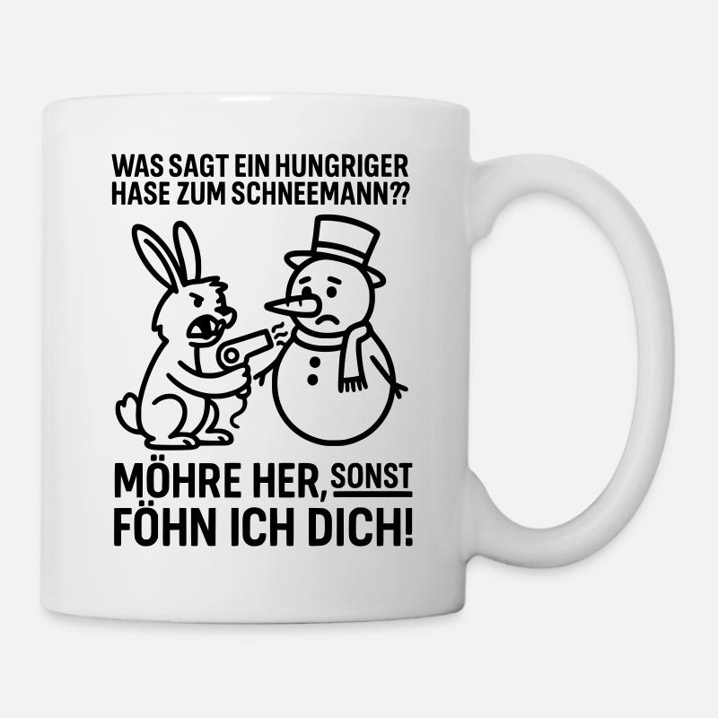 Carrot Hungry Rabbit - Mug - white