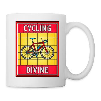 Cycling Divine Buntglas - Tasse - Weiß - Rechts