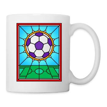 Stained Glass Football Window Design - Mug - white - Right