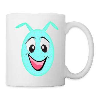 Kawaii Herzchen-Eierfreund - Tasse - Weiß - Rechts