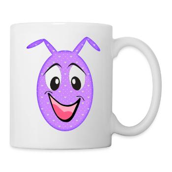 Purple Heart Fun Face - Mug - white - Right