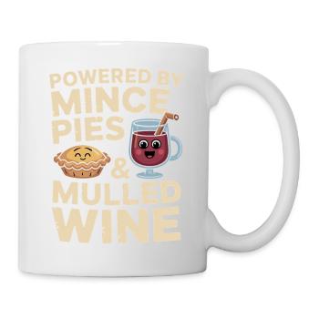 Propulsé par des tourtes hachées et du vin chaud - Mug blanc - blanc - Droite
