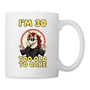 30 Years Unicorn Glitter Saying 30th Birthday - Mug - white - Right