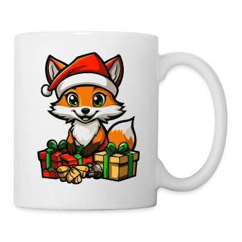 Fuchs Weihnachten Geschenke - Tasse - Weiß - Rechts