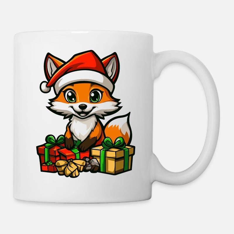 Fuchs Weihnachten Geschenke - Tasse - Weiß