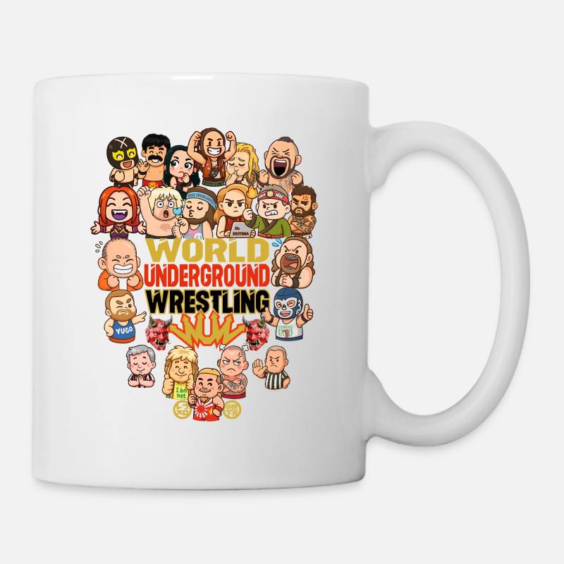 Dessins animés de lutte underground - Mug blanc - blanc