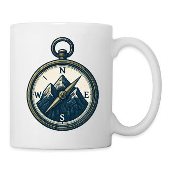 Compass Mountain Trek Azimut Hiking Gift - Mug - white - Right