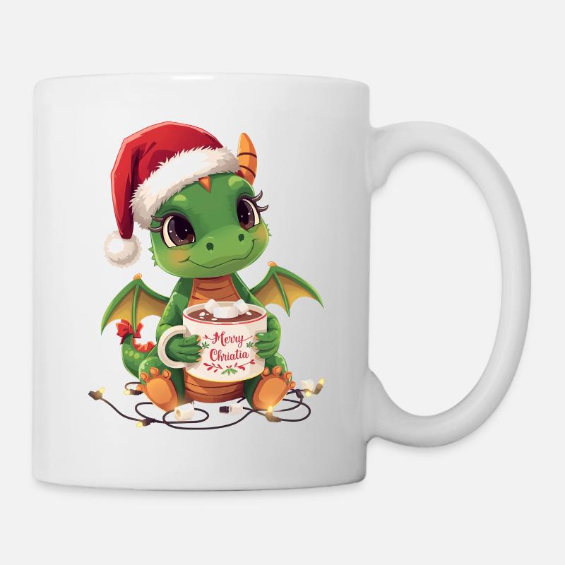 Warm Christmas Dragon - Mug - white