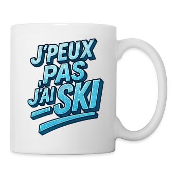 Ich kann nicht Skifahren. - Tasse - Weiß - Rechts