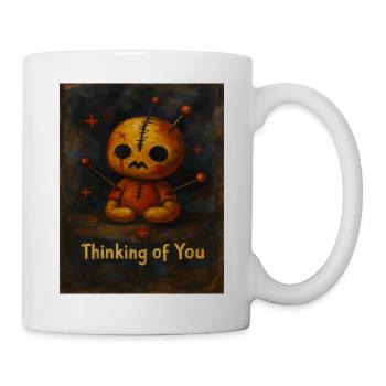 Ich denke an Dich Voodoo Puppe - Tasse - Weiß - Rechts