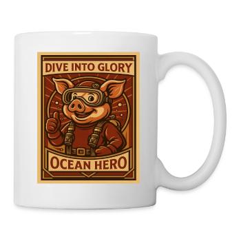 Ozean Schwein Taucher - Tasse - Weiß - Rechts