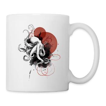 White Octopus – Artful Ink Style - Mug - white - Right