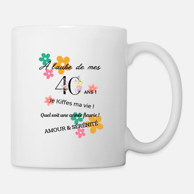 _40ans_fleurie - Mug - white