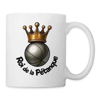 Roi de la pétanque trophée pour le meilleur joueur - Mug blanc - blanc - Droite