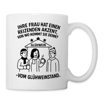Witziger Weihnachts Spruch Weihnachtsmarkt - Tasse - Weiß - Rechts