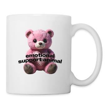 Emotional Support Bear with Sewing Stitches - Mug - white - Right