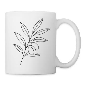 Art de la ligne Olive Branch - Mug blanc - blanc - Droite