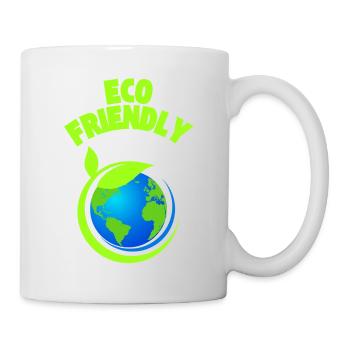 Eco Leaf Earth Graphic - Mug - white - Right
