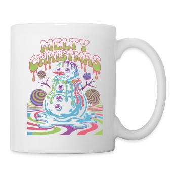 Bonhomme de neige de Noël fondant - Mug blanc - blanc - Droite