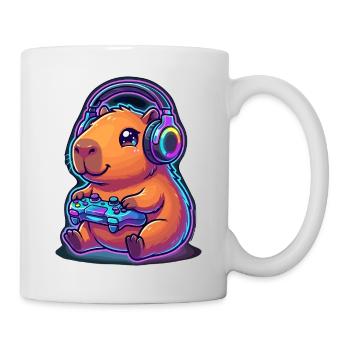 Capybara Gaming Gamer Wasserschwein Zocken - Tasse - Weiß - Rechts