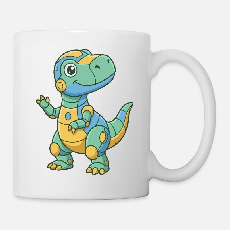 Robo-Dino Coloré - Mug blanc - blanc
