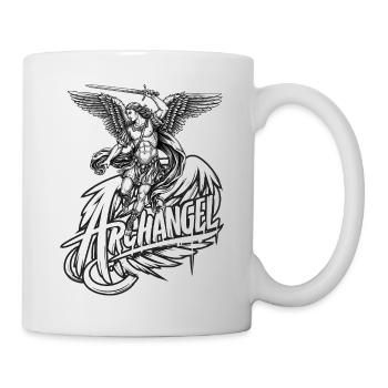 Heiliger Erzengel | Urban Engrave Skizzenstil - Tasse - Weiß - Rechts