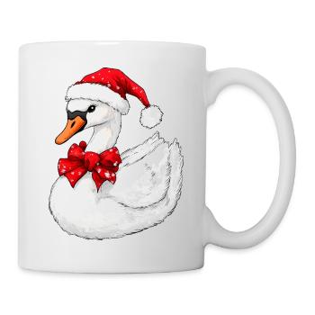 Schwäne Weihnachten - Tasse - Weiß - Rechts