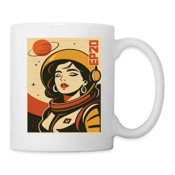 Astronaut Retro Space Comic - Mug blanc - blanc - Droite