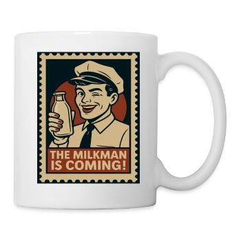 Le laitier arrive ! - Mug blanc - blanc - Droite