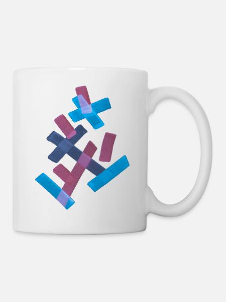 Muster - Modern & Bunt - Tasse - Weiß