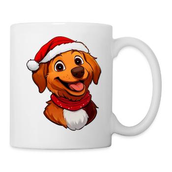 Hund Weihnachtsmann - Tasse - Weiß - Rechts
