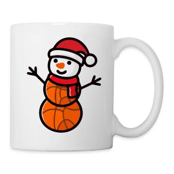 Basketball Snowman Sports de Noël - Mug blanc - blanc - Droite