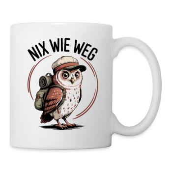 Nix Wie Weg Eulenabenteuer - Tasse - Weiß - Rechts