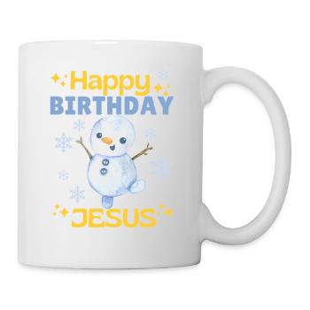 Happy Birthday Jesus Snowman – Cute - Mug - white - Right
