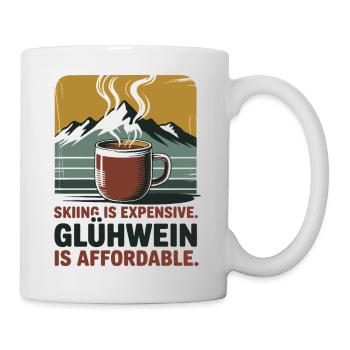 Skiing is Expensive, Glühwein Is Affordable - Mug - white - Right