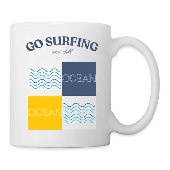Go surfing and chill - Mug - white - Right