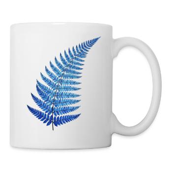 Blauer Farn Traum - Tasse - Weiß - Rechts