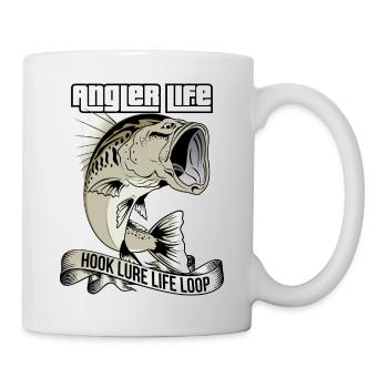 Anglerleben | Hook Lure Lebensschleife - Tasse - Weiß - Rechts