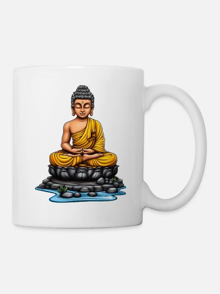 Buddha in meditation - Mug - white