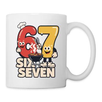 Cadeau BBQ BBQ Drôle de tablier 67 - Mug blanc - blanc - Droite