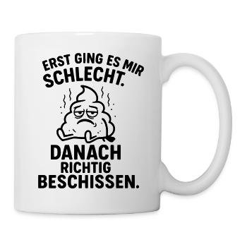 kater trinken laune beschissen kopfschmerz - Tasse - Weiß - Rechts