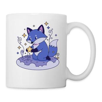 Nachtstern Fuchs auf Wolke - Tasse - Weiß - Rechts