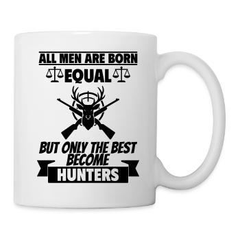 Tous les hommes naissent chasseurs égaux - Mug blanc - blanc - Droite