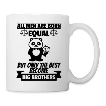 All men are born equal, big brother - Mug - white - Right