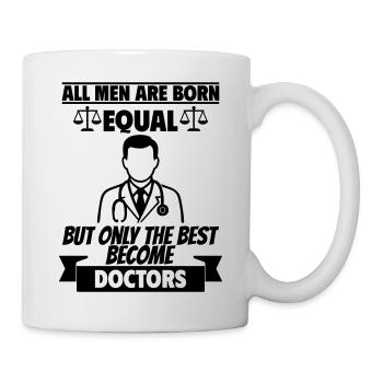 Tous les hommes naissent égaux, Docteur - Mug blanc - blanc - Droite