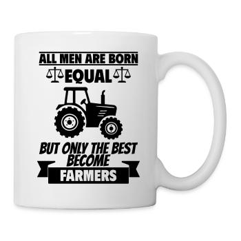 Tous les hommes naissent égaux. Fermier. - Mug blanc - blanc - Droite