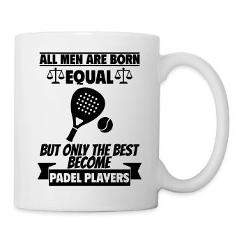 All men are born equal: padel players - Mug - white - Right