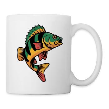 Kunterbunter Barsch - Tasse - Weiß - Rechts