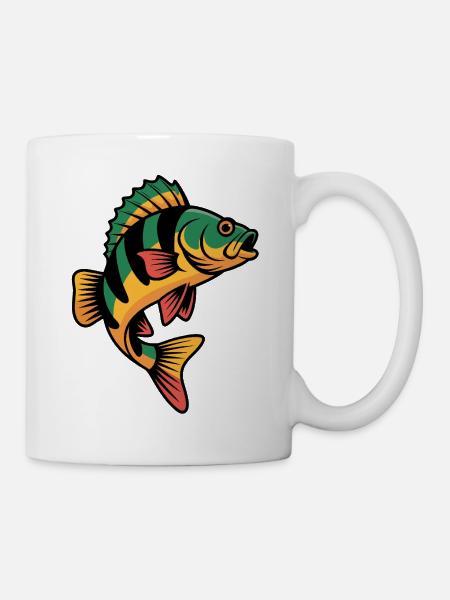 Kunterbunter Barsch - Tasse - Weiß