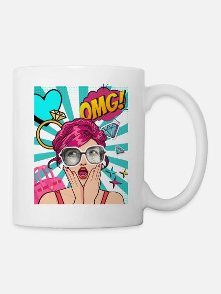 OMG_Pop_Art - Mug blanc - blanc